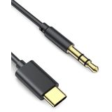 Cabo Auxiliar De Áudio Agptek Usb Tipo C Para Conector De 3,5 Mm Preto