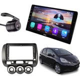 Kit Multimidia 9 Honda Fit 2003 À 2008 Grafite Camera De Ré