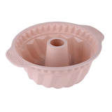 Assadeira Forma De Silicone Para Bolo Torta Gelada Pudim Gelatina Torta Mousse Forno Geladeira Alta Temperatura - Rosa