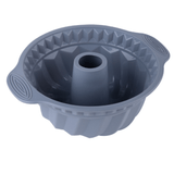 Assadeira Forma De Silicone Para Bolo Torta Gelada Pudim Gelatina Torta Mousse Forno Geladeira Alta Temperatura - Azul