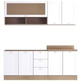 Cozinha Modulada 5 Pecas 200 Cm Denv Balcao Pia Branco Rivera Dtall