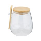Porta Mantimento De Vidro Com Colher De Bambu 400ml Dynasty