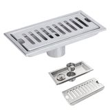 Ralo Linear Inox 30cm Banheiro Lavabo Area Externa Anti Odor Anti Inseto Piscina Quintal Resistente Higienico
