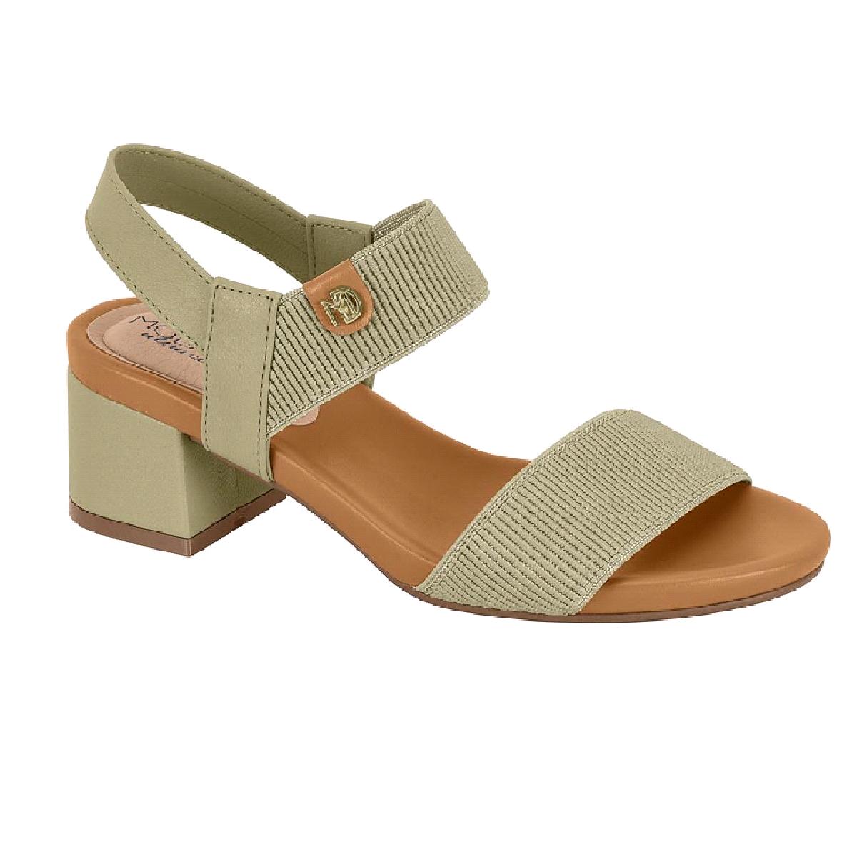Sandalia Modare Salto Bloco Ref 7187.100.27520 Verde/camel/camel 034