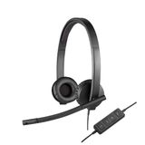 Fone De Ouvido Com Fio Logitech H570e Estéreo Com Microfone Com Cancelamento De Ruído