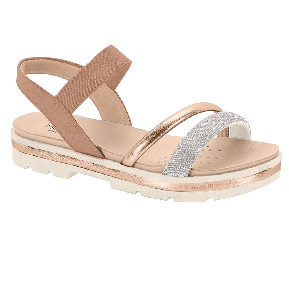 Sandalia Modare Ref 7132.149.28160 Branco Off/ouro Rosa/nude 037