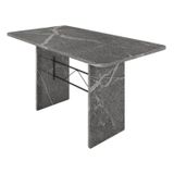 Mesa Retangular Tampo 140x75cm Base Granito Topázio Preto/granito Topázio