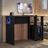 Mesa Para Computador Gamer Slim Escrivaninha Preto