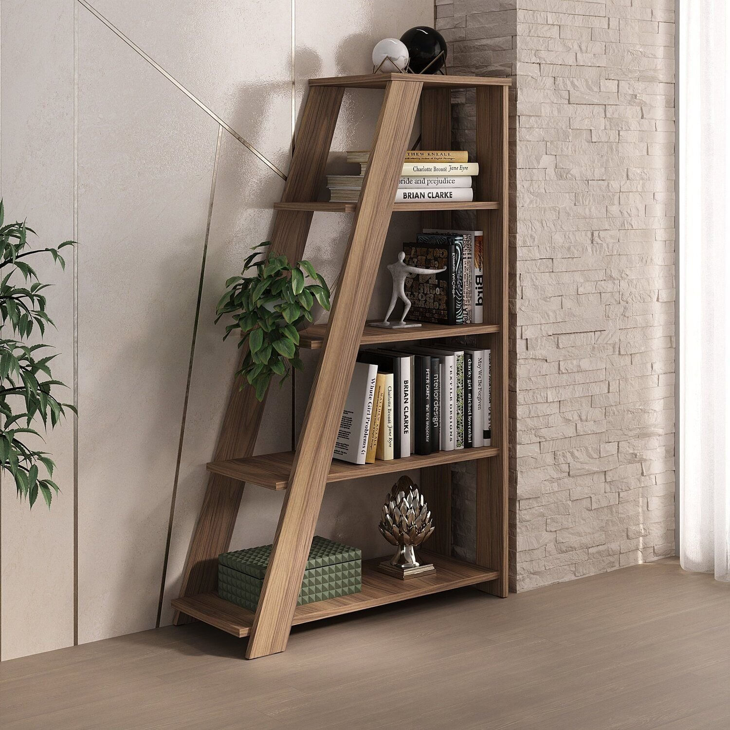 Estante Escada Multiuso Para Livros 5 Prateleiras 134cmx82cm