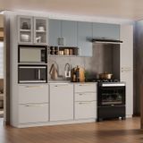 Cozinha Modulada 5 Peças Com Paneleiro Duplo Forno Essence 100% Mdf Fendi