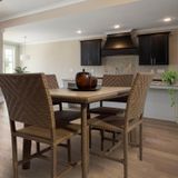Conjunto De Mesa De Jantar Talin Com 4 Cadeiras Trançado Artesanal Marrom / Amadeirado