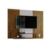 Painel Para Tv Até 50 Polegadas Talento Com 2 Prateleiras 91x120cm Canela/off White