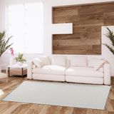 Tapete Para Sala E Quarto Algodão 270cm X 400cm Cinza