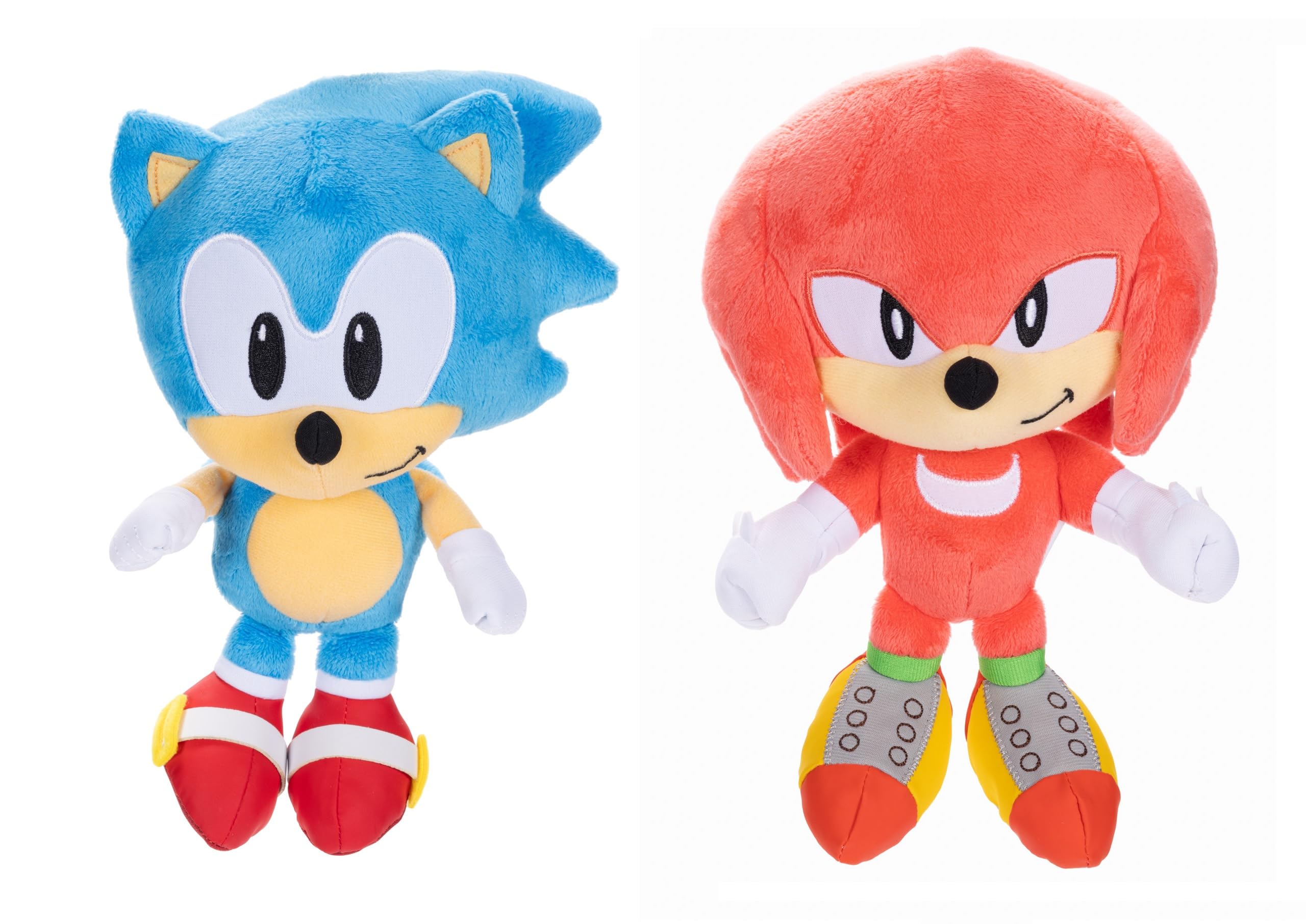 Brinquedo De Pelúcia Sonic The Hedgehog, Pacote Com 2 Polegadas, Sonic &amp; Knuckles