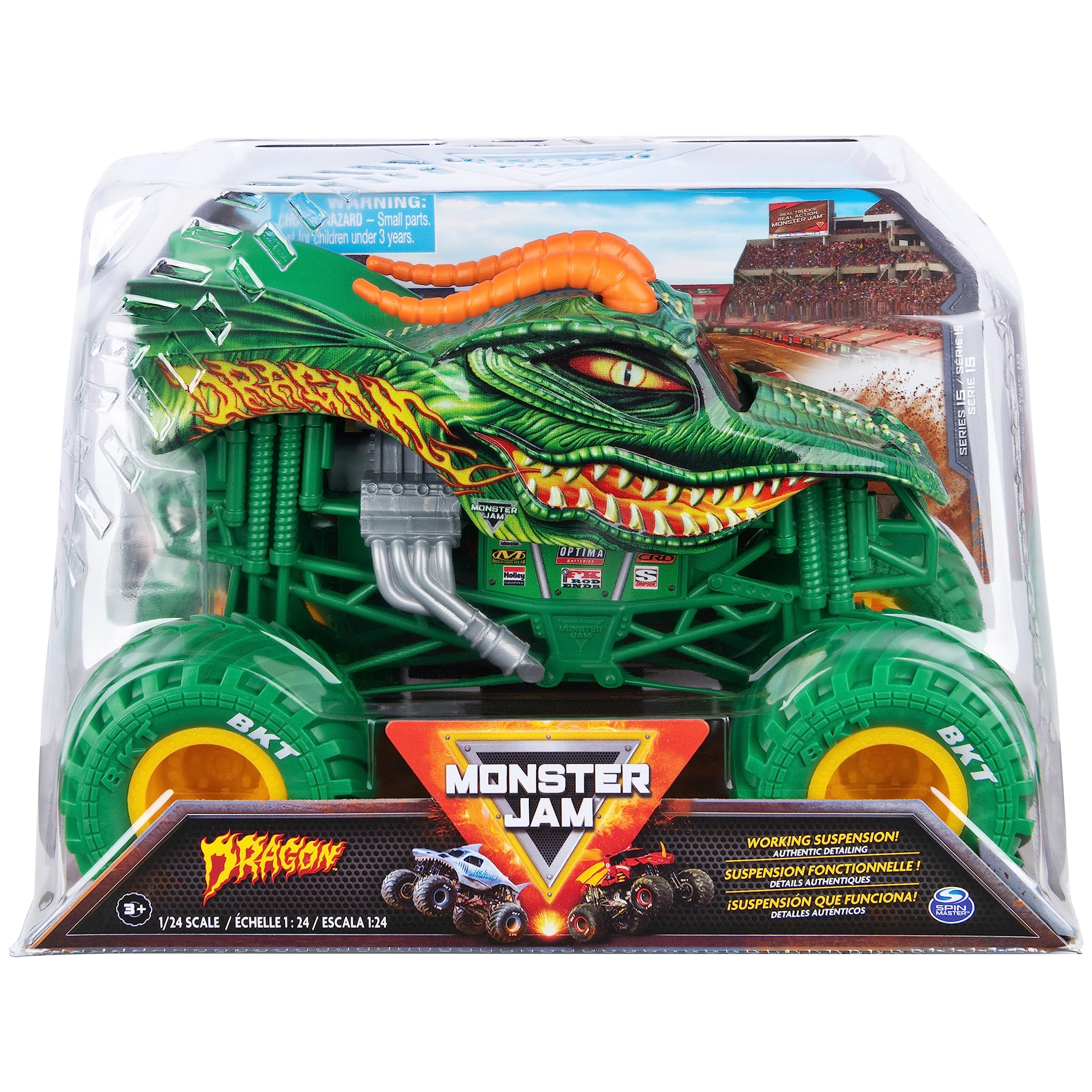 Veículo De Coleção Fundido Sob Pressão Monster Jam Dragon Em