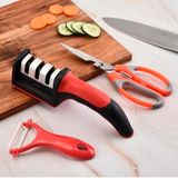 Kit Amolador Portátil Profissional Tesoura Facas Churrasco