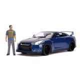 Carro De Brinquedo Jada Toys Fast &amp; Furious 1:18 Nissan Gt-r R35 Com 3 Bonecos De Brian
