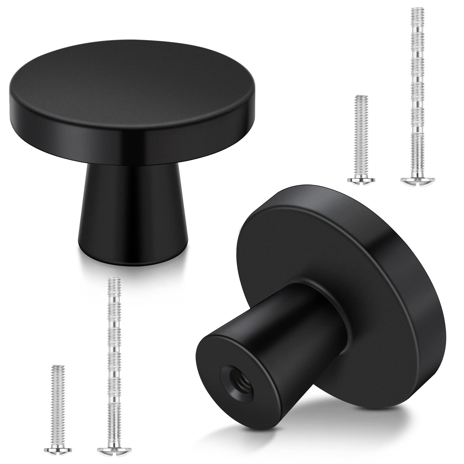 Cabinet Knob Hotop, Pacote Com 30, Liga De Alumínio Para Móveis Pretos