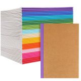 Cadernos Eoout A5 Kraft, Pacote 40, 60 Páginas, 12 Cores
