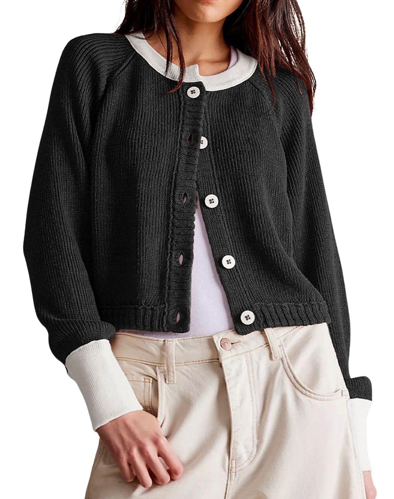 Casaco De Lã Loveimgs Feminino Tricotado Com Botões