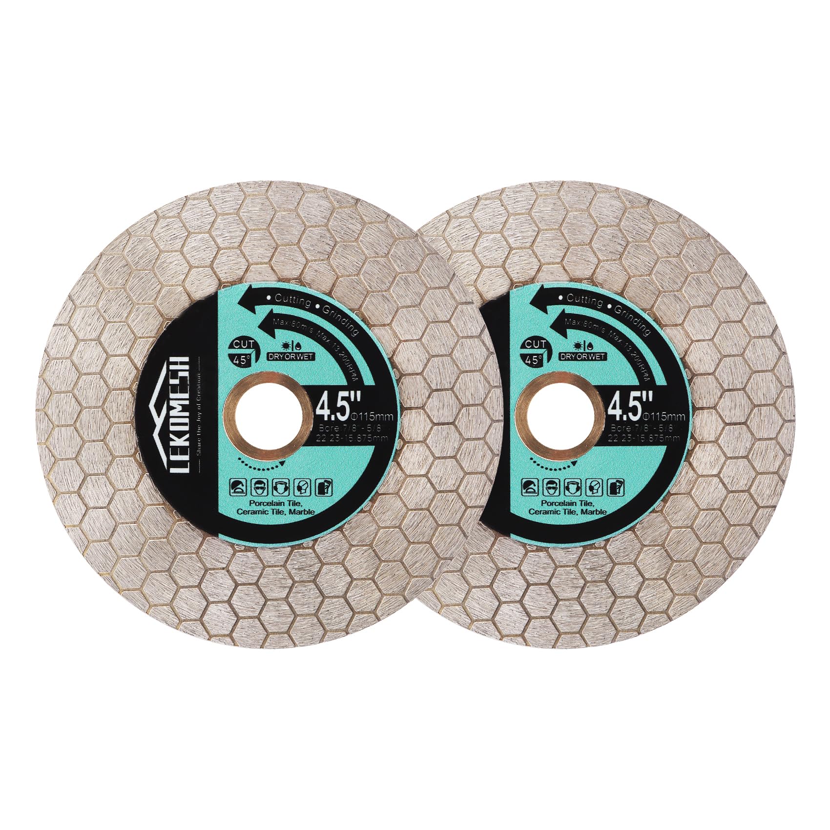 Lâmina De Serra De Diamante Lekomesh Tile Blade 115 Mm 2 Unidades