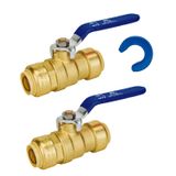Válvula De Esfera De Corte Sungator De 3/4 Polegadas Com Alça Azul (x2)