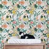 Papel De Parede Simon &amp; Siff Vintage Floral Peel And Stick 17,3 “x 400 Cm