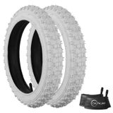 (2 Conjuntos) Pneus E Tubos De Reposição Para Bicicletas Infantis De 14” X 2,125