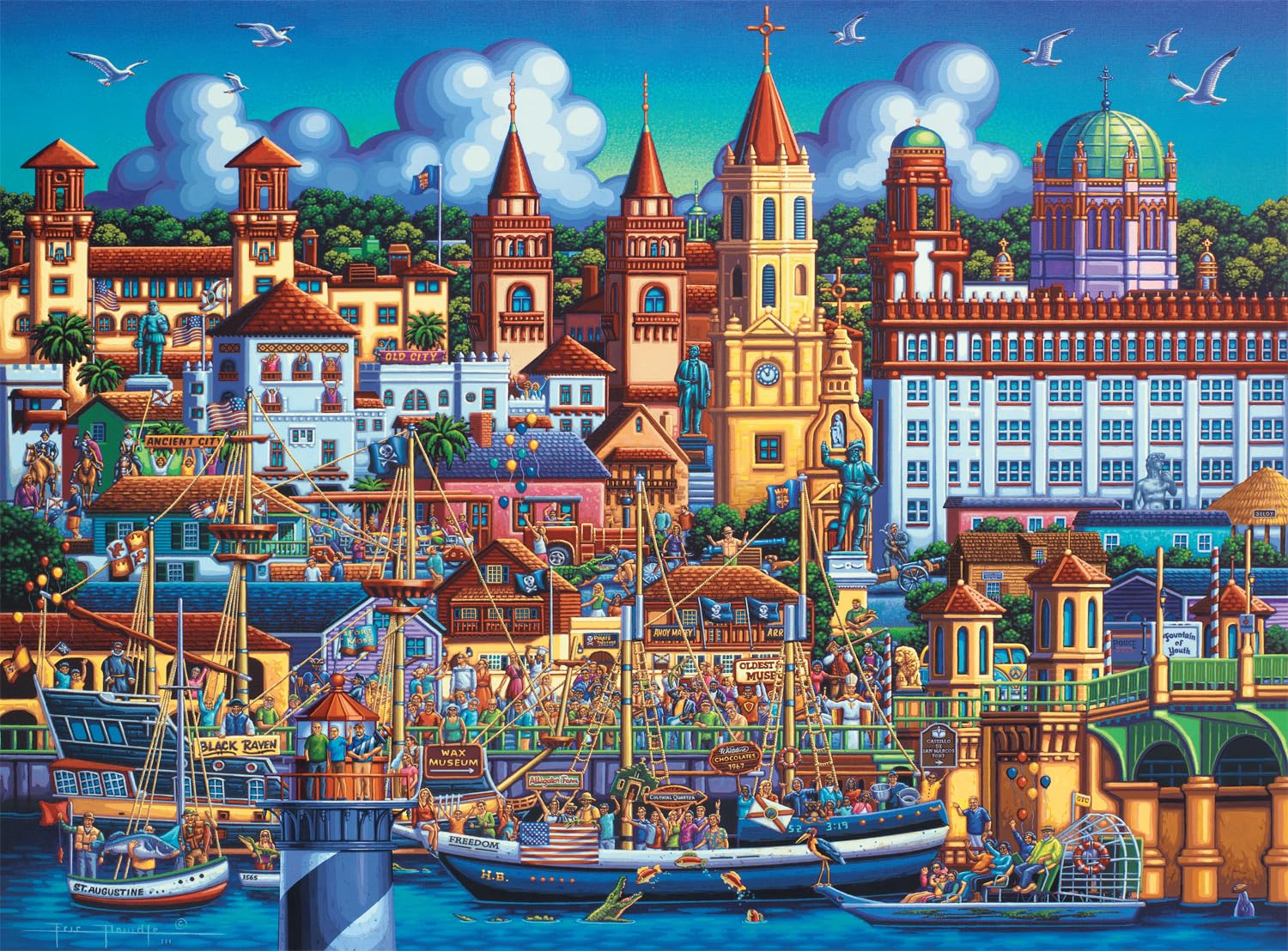 Quebra-cabeça Buffalo Games Eric Dowdle St. Augustine 1000 Unidades