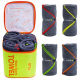 Toalha De Acampamento 4monster Microfiber Quick Dry, Pacote Com 4 Pacotes Com Bolsa