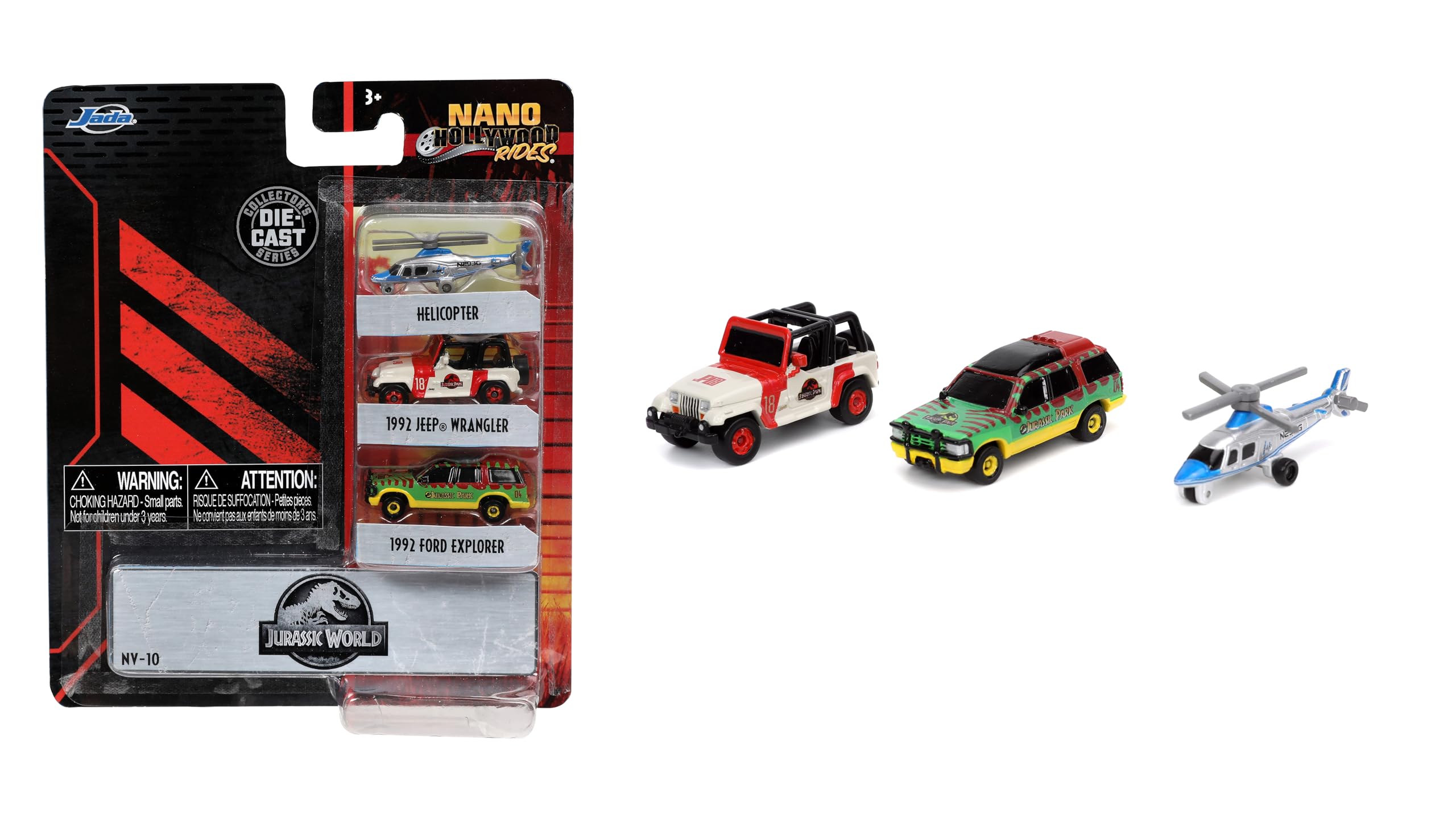 Brinquedo Jada Toys Nano Hollywood Rides Jurassic World 3 Pk Red
