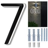 Números De Endereço Residencial Led Gdmyst 20cm Em Aço Inoxidável