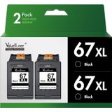 Cartuchos De Tinta Valuetoner Remanufaturados Hp 67xl 67 Xl Preto X2