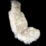 Capa De Assento De Carro Faux Fox Fur Universal Fit Flamples Branca E Marrom