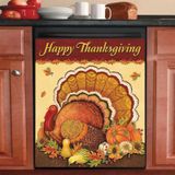 Capa Para Lava-louças Homa Happy Thanksgiving Turkey Decor 58,5 X 43 Cm
