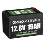 Bateria De Lítio Lifepo4 Okmo 12v 15ah 4000+ Ciclos De 10 Anos