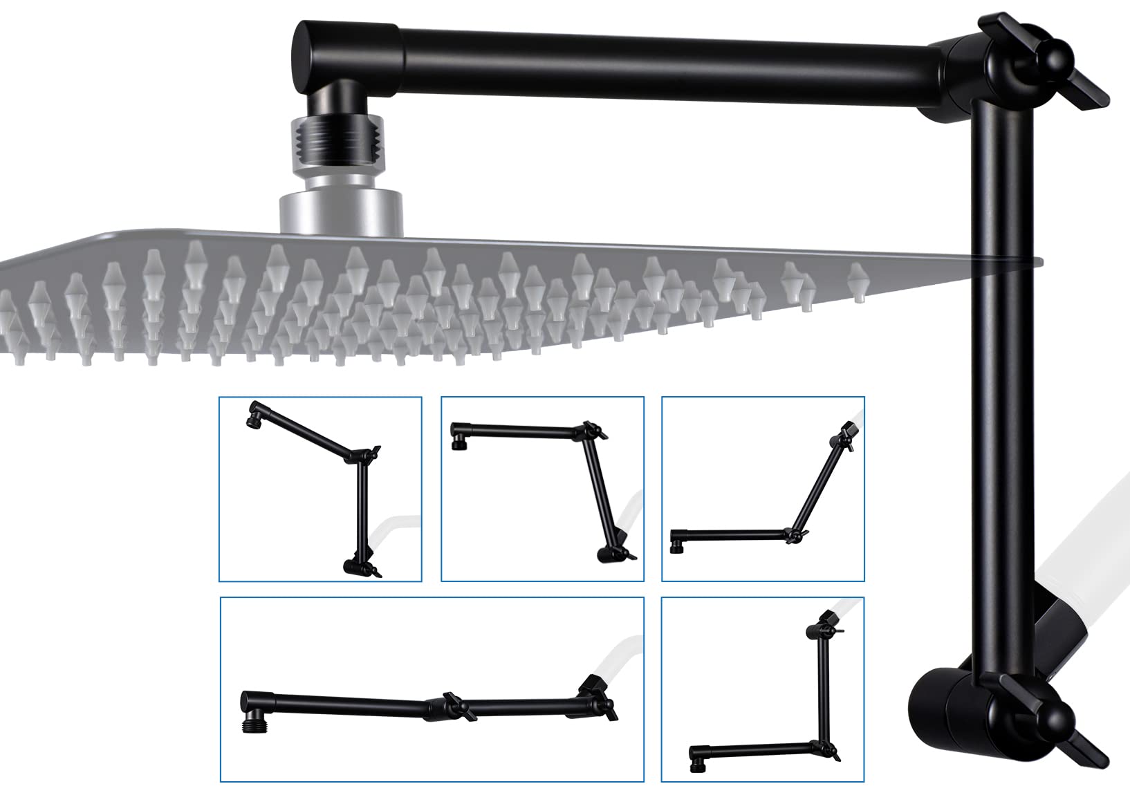 Braço De Extensão De Cabeça De Chuveiro G-promise Solid Brass 33cm