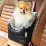 Cadeirinha De Carro Para Cães Com Console Central Petsfit Até 4 Kg Preta