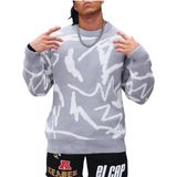 Suéter Masculino Zaful De Grandes Dimensões De Manga Comprida Com Gola Redonda Y2k 2xl