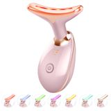 Ferramentas Para Cuidados Com A Pele Fastaid 7 Em 1, Massageador Facial E Pescoço, Rosa