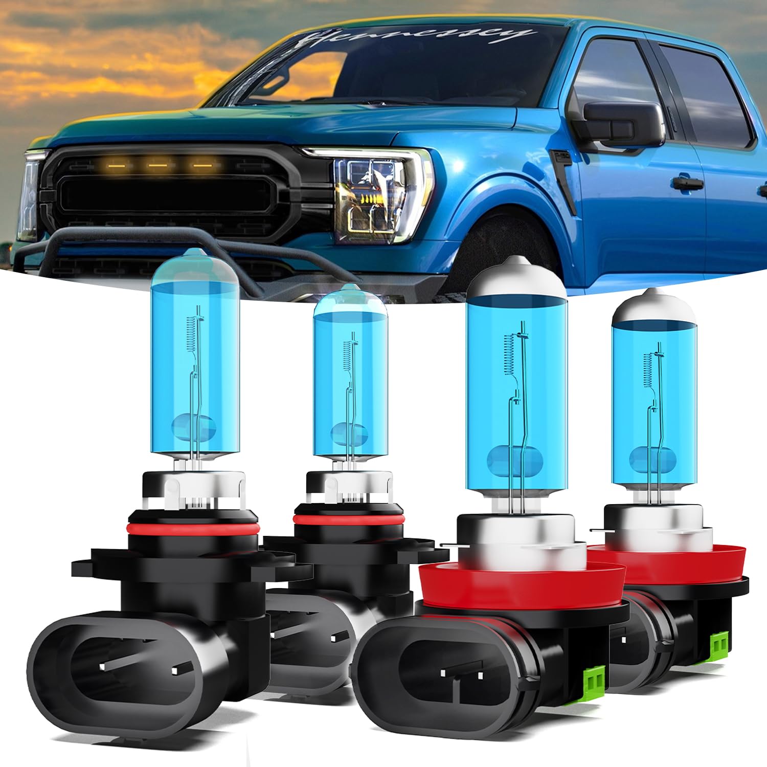 Lâmpadas De Farol Ttdbdan Compatíveis Com Ford F-150 2015-2022