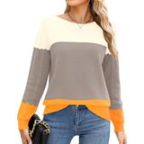Suéter Feminino Lomon, Manga Comprida, Listrado, Gola De Barco, Casual