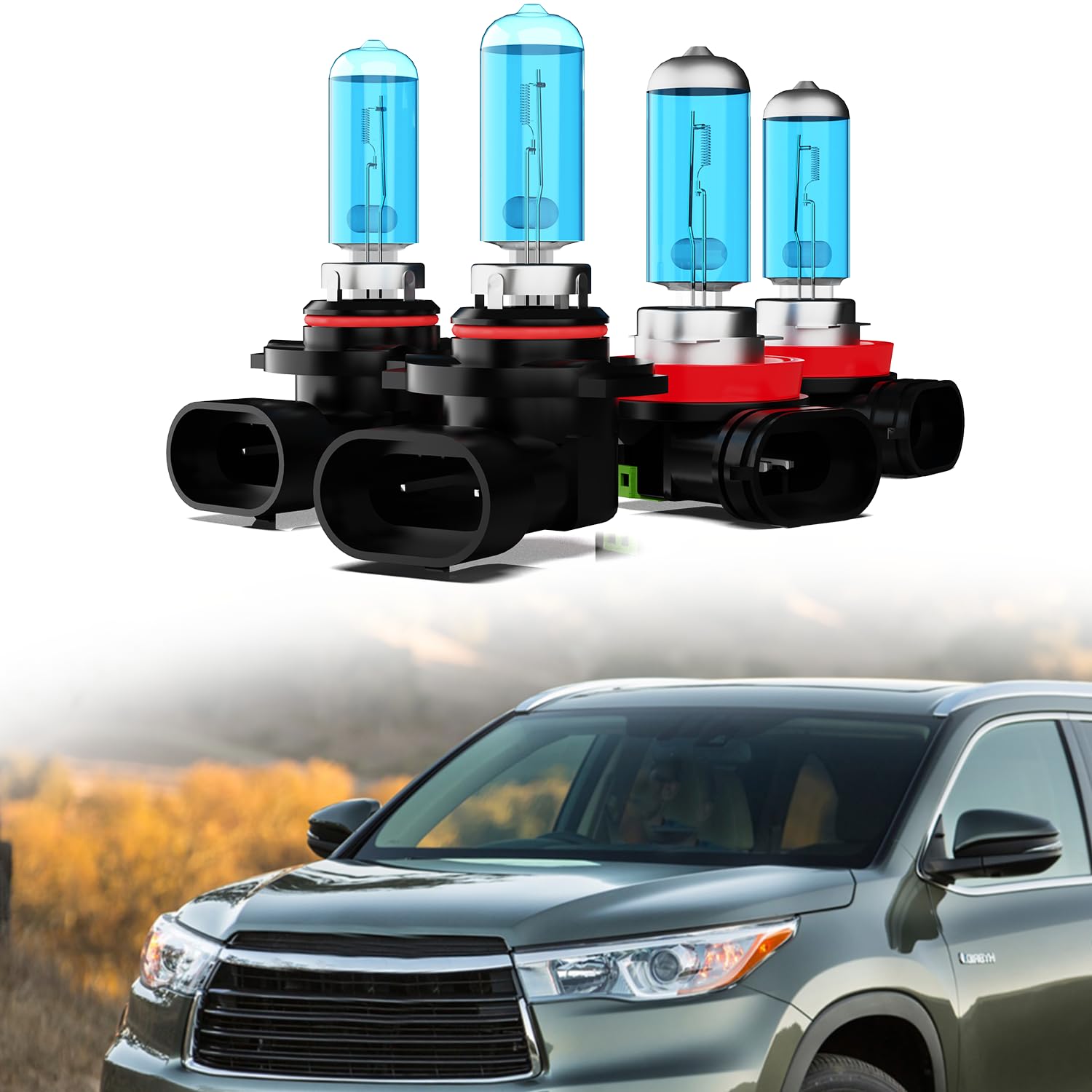 Faróis Ttdbdan Para Toyota Highlander 2011-2019 Halogen