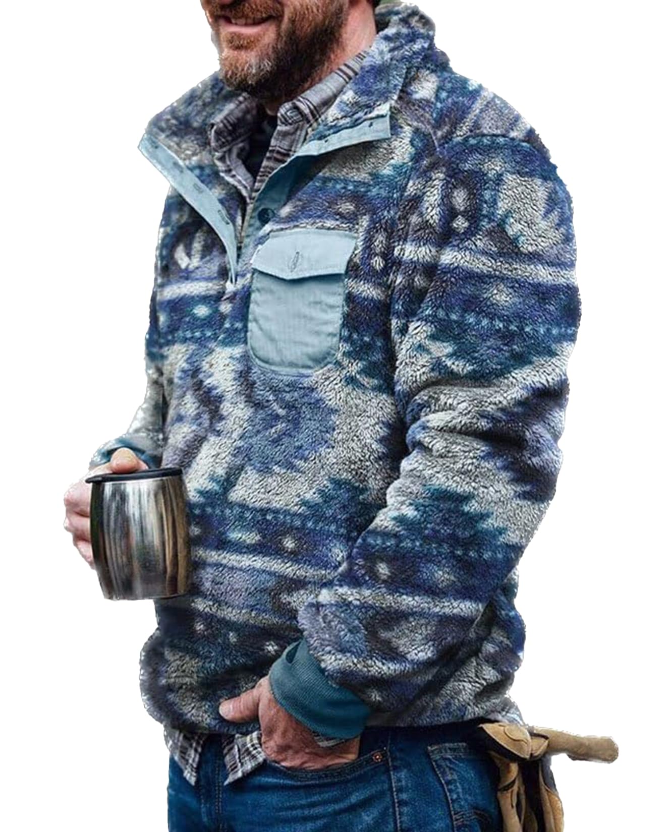 Moletom Costaric, Pulôver Masculino De Lã Asteca, Suéter Vintage