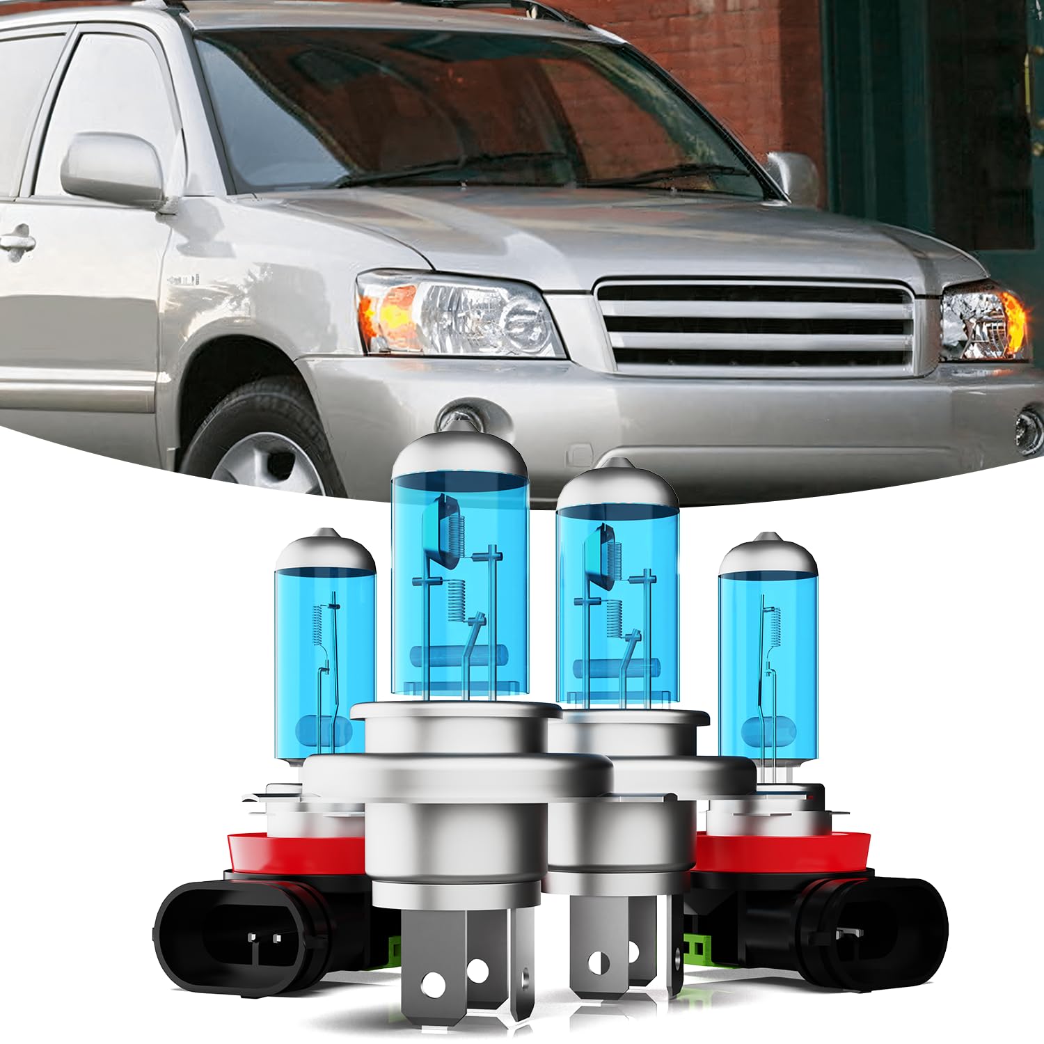 Faróis Ttdbdan Para Toyota Highlander 2008-2010 Halogen