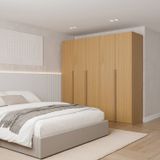 Guarda-roupa Modulado 3 Peças 5 Portas Jade Cabecasa Madeiramadeira Avelã
