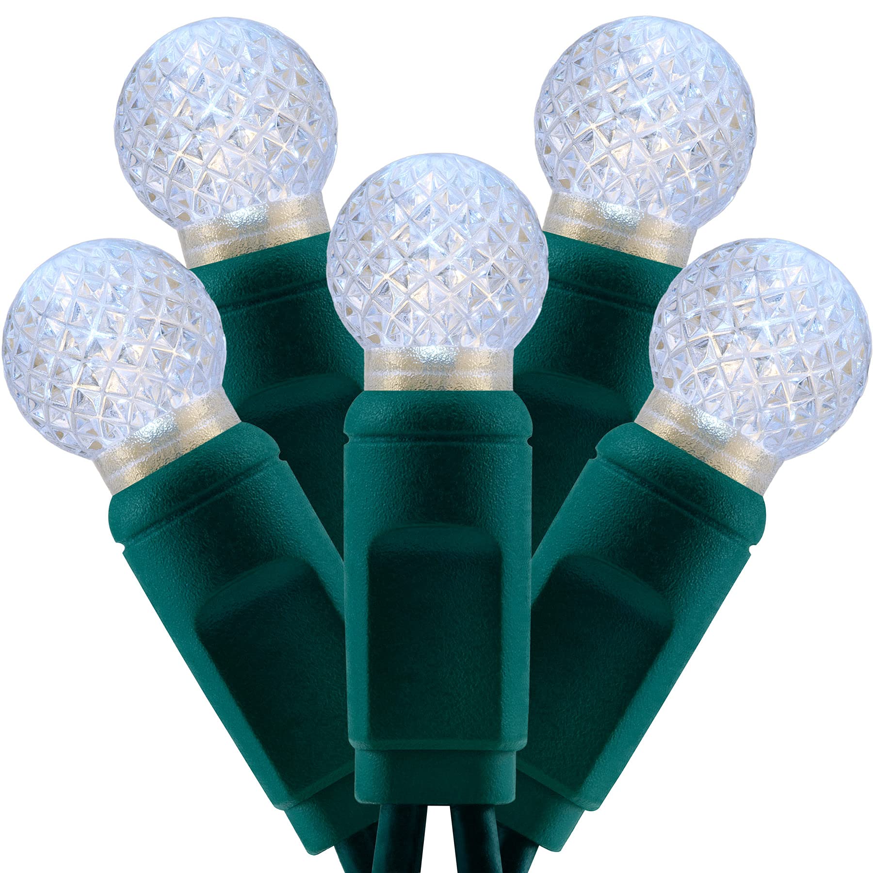 Luzes De Natal Yuletime Cool White G12 Led 48 Pés 140 Ct 2 Fios