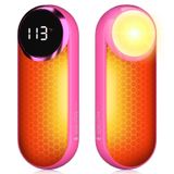 Aquecedores De Mãos Shirble Recarregáveis De 12000mah Com Luz, Pacote Com 2