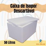 1 Caixa De Isopor 50 Litros Para Transporte De Alimentos