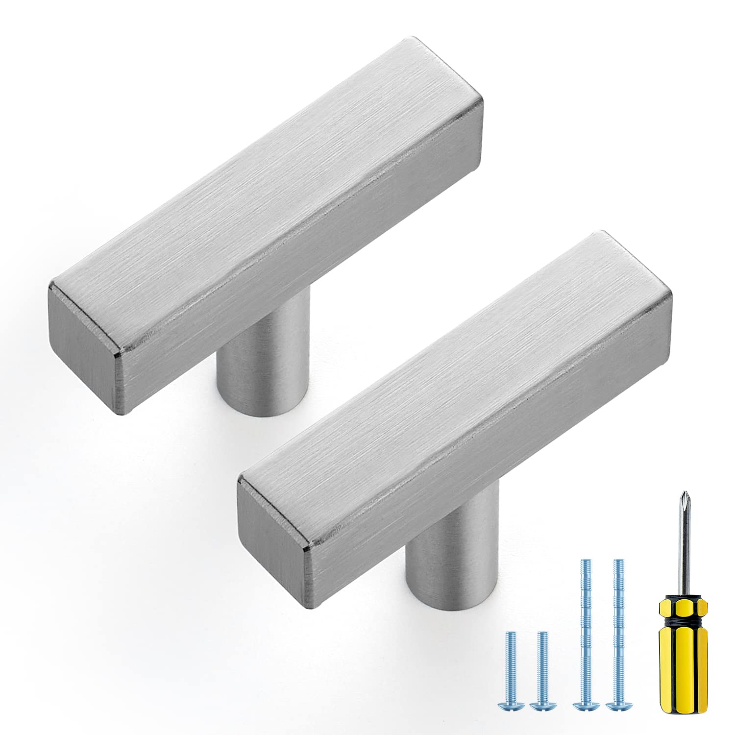 Cabinet Handles Ravinte Brushed Nickel, Pacote Com 25 Unidades Em Aço Inoxidável